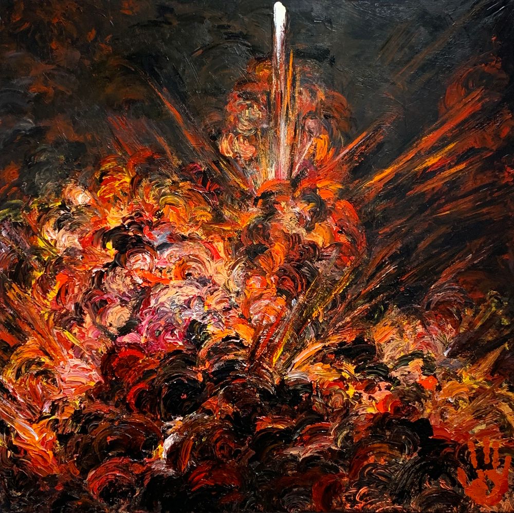 26. Excelsior 2, 2020, Acrylic on canvas, 130 x 130 cm