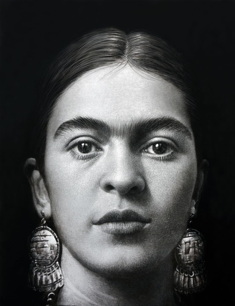 Face, 2024, Oil on aluminum, scratch, 116 x 90 cm