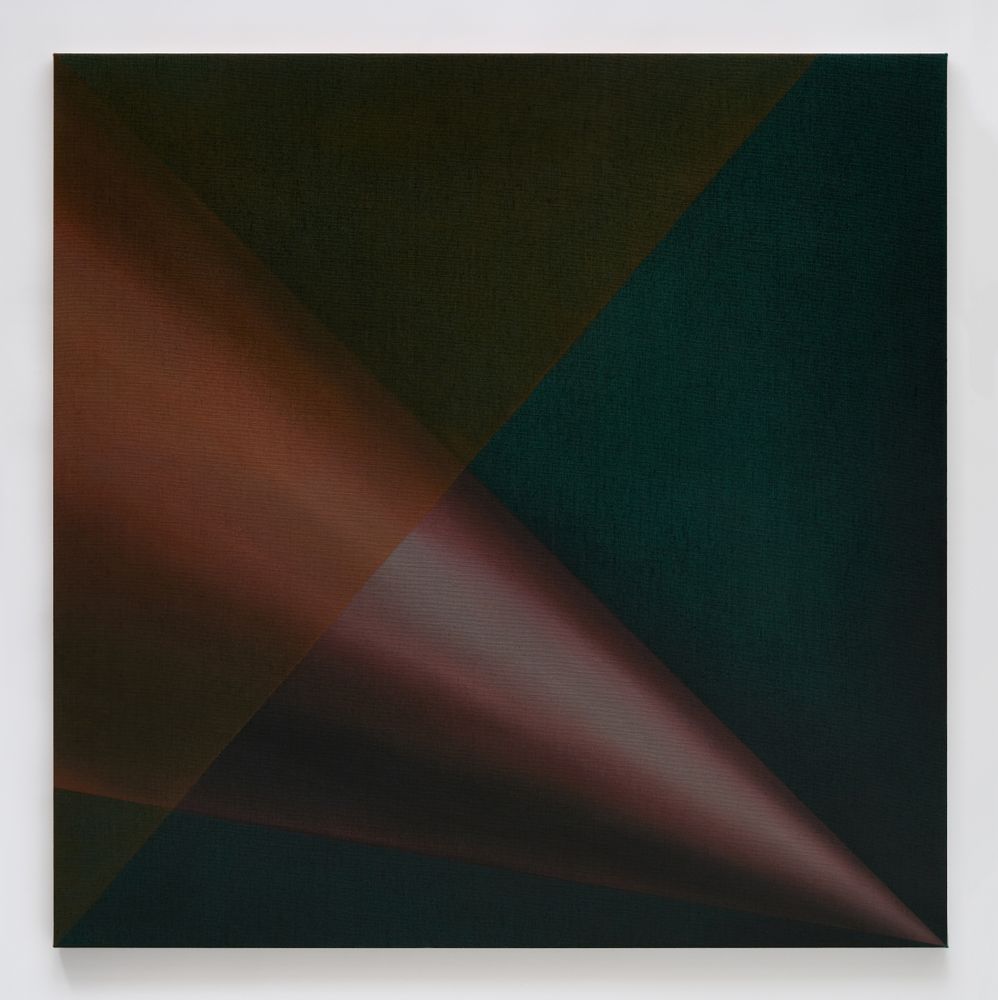 Triangular space, 2024, Oil on linen, 115 x 115 cm